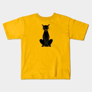 Black cat silhouette Kids T-Shirt